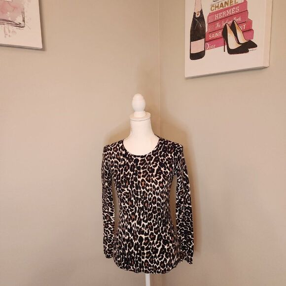 J. Crew Cheetah Print Crewneck Sweater - Picture 4 of 9